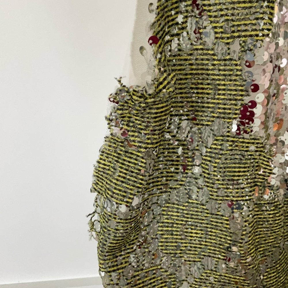 Zara Trafaluc Green and Silver Sequin Dress - Picture 14 of 16